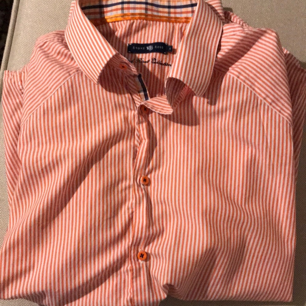 Stone Rose Black Rivet collection striped shirt